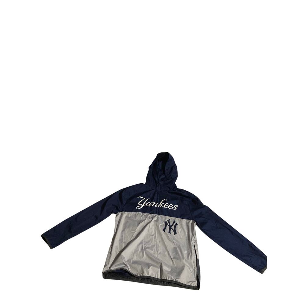 New York Yankees Youth Grand Slam Colorblock Hoodie - Navy/Gray - Sz M